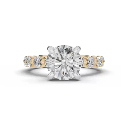 Signature Hearts & Arrows Hidden Halo Shared Prong Lab Engagement Ring (1.00ct. tw.)
