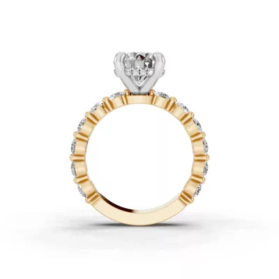 Signature Hearts & Arrows Hidden Halo Shared Prong Lab Engagement Ring (1.00ct. tw.)