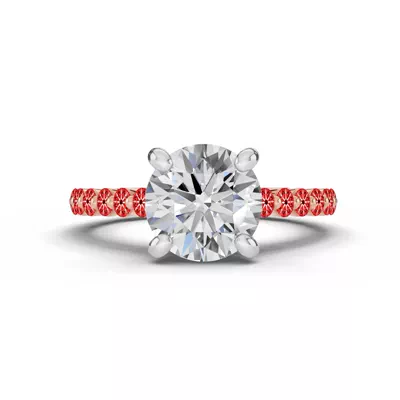 Signature Hearts & Arrows Shared Prong Cathedral Lab Engagement Ring (1/2ct. tw.)