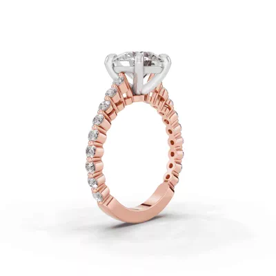 Signature Hearts & Arrows Shared Prong Cathedral Lab Engagement Ring (1/2ct. tw.)