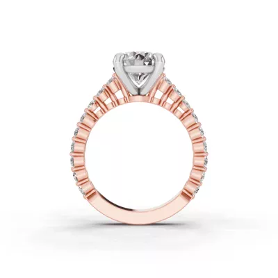 Signature Hearts & Arrows Shared Prong Cathedral Lab Engagement Ring (1/2ct. tw.)