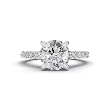 Signature Hearts & Arrows Shared Prong Cathedral Lab Engagement Ring (1/2ct. tw.)