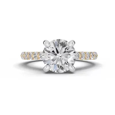 Signature Hearts & Arrows Shared Prong Cathedral Lab Engagement Ring (1/2ct. tw.)
