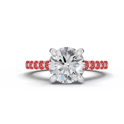 Signature Hearts & Arrows Shared Prong Cathedral Lab Engagement Ring (1/2ct. tw.)