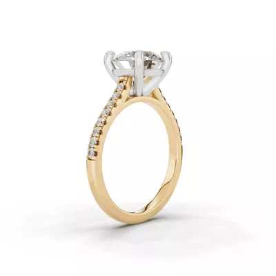 Signature Hearts & Arrows Classic Pavé Cathedral Lab Engagement Ring (1/5ct. tw.)