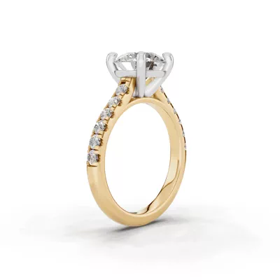 Tradition Pavé Lab Cathedral Engagement Ring (.45ct. tw.)