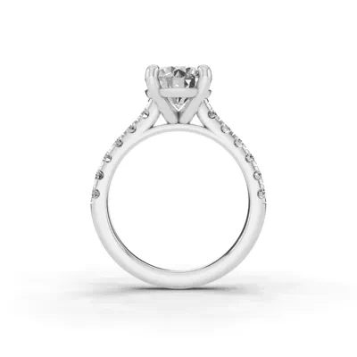 Signature Hearts & Arrows Classic Pavé Cathedral Lab Engagement Ring (.45ct. tw.)