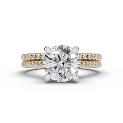 Signature Hearts & Arrows Classic Hidden Halo Cathedral Lab Engagement Ring (1/4ct. tw.)