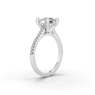 Signature Hearts & Arrows Classic Hidden Halo Cathedral Lab Engagement Ring (1/4ct. tw.)