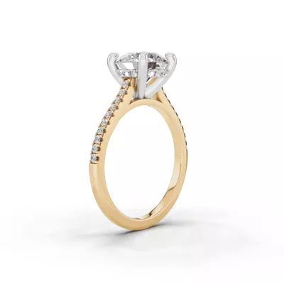 Signature Hearts & Arrows Classic Hidden Halo Cathedral Lab Engagement Ring (1/4ct. tw.)
