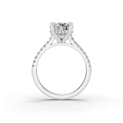 Signature Hearts & Arrows Classic Hidden Halo Cathedral Lab Engagement Ring (.30ct. tw.)