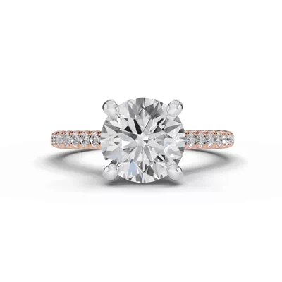 Signature Hearts & Arrows Classic Hidden Halo Cathedral Lab Engagement Ring (.30ct. tw.)