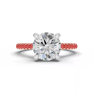 Signature Hearts & Arrows Classic Hidden Halo Cathedral Lab Engagement Ring (.30ct. tw.)