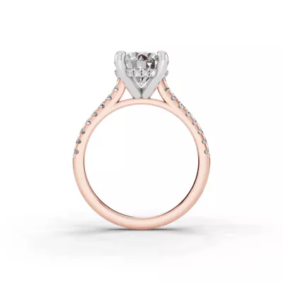Signature Hearts & Arrows Classic Hidden Halo Cathedral Lab Engagement Ring (.30ct. tw.)