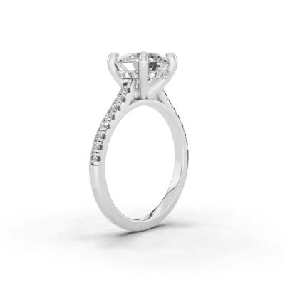 Signature Hearts & Arrows Classic Hidden Halo Cathedral Lab Engagement Ring (.30ct. tw.)