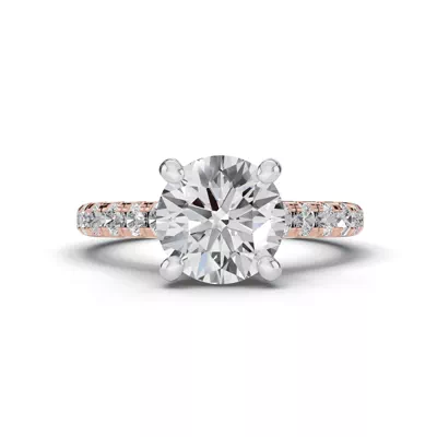 Signature Hearts & Arrows Classic Hidden Halo Cathedral Lab Engagement Ring (.55ct. tw.)
