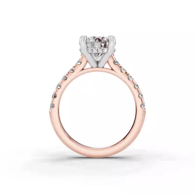 Signature Hearts & Arrows Classic Hidden Halo Cathedral Lab Engagement Ring (.55ct. tw.)