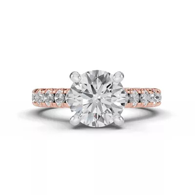 Signature Hearts & Arrows Classic Hidden Halo Cathedral Lab Engagement Ring (.80ct. tw.)