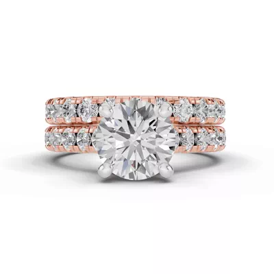 Signature Hearts & Arrows Classic Hidden Halo Cathedral Lab Engagement Ring (.80ct. tw.)