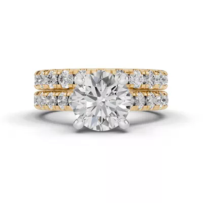 Signature Hearts & Arrows Classic Hidden Halo Cathedral Lab Engagement Ring (.80ct. tw.)