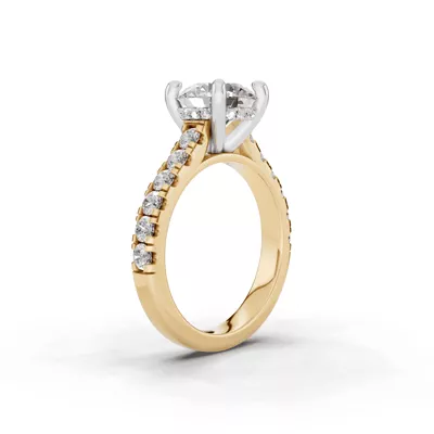 Signature Hearts & Arrows Classic Hidden Halo Cathedral Lab Engagement Ring (.80ct. tw.)