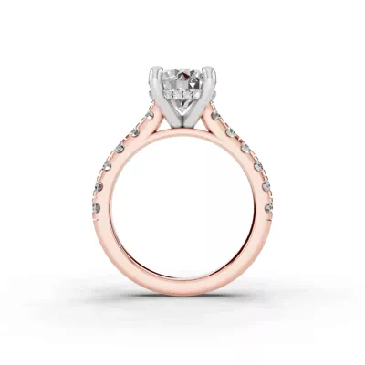 Signature Hearts & Arrows Classic Hidden Halo Cathedral Lab Engagement Ring (.80ct. tw.)