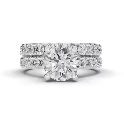 Signature Hearts & Arrows Classic Hidden Halo Cathedral Lab Engagement Ring (.80ct. tw.)