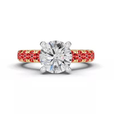 Signature Hearts & Arrows Classic Hidden Halo Cathedral Lab Engagement Ring (1.00ct. tw.)