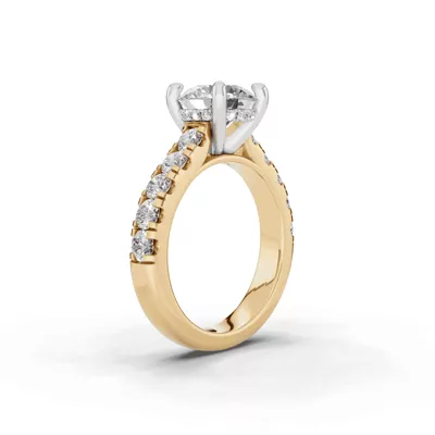 Signature Hearts & Arrows Classic Hidden Halo Cathedral Lab Engagement Ring (1.00ct. tw.)