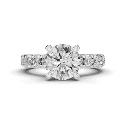 Signature Hearts & Arrows Classic Hidden Halo Cathedral Lab Engagement Ring (1.00ct. tw.)