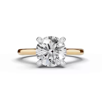 Tradition Hidden Halo Cathedral Lab Engagement Ring (2mm)