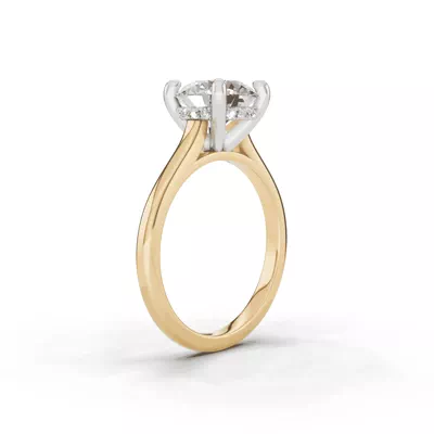 Tradition Hidden Halo Cathedral Lab Engagement Ring (2mm)