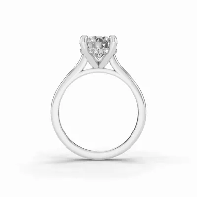 Tradition Hidden Halo Cathedral Lab Engagement Ring (2mm)