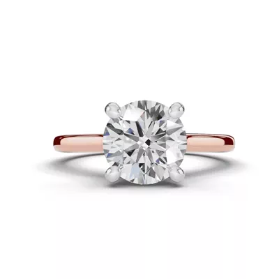 Signature Hearts & Arrows Hidden Halo Cathedral Lab Engagement Ring (2mm)