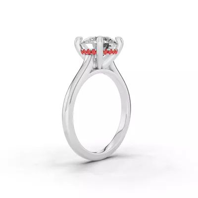 Signature Hearts & Arrows Hidden Halo Cathedral Lab Engagement Ring (2mm)
