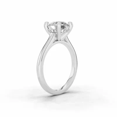 Signature Hearts & Arrows Hidden Halo Cathedral Lab Engagement Ring (2mm)