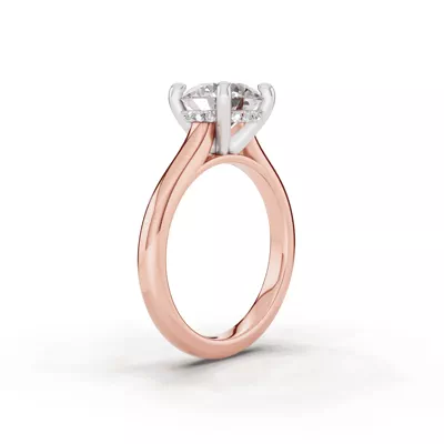 Signature Hearts & Arrows Hidden Halo Cathedral Lab Engagement Ring (2.7mm)