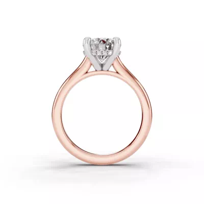 Signature Hearts & Arrows Hidden Halo Cathedral Lab Engagement Ring (2.7mm)