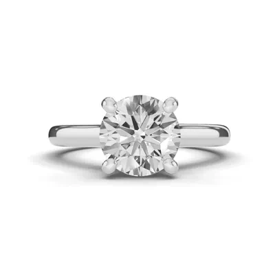 Signature Hearts & Arrows Hidden Halo Cathedral Lab Engagement Ring (2.7mm)