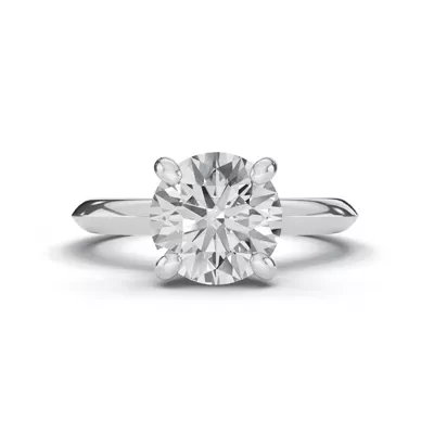 Signature Hearts & Arrows Hidden Halo Knife-Edge Lab Engagement Ring