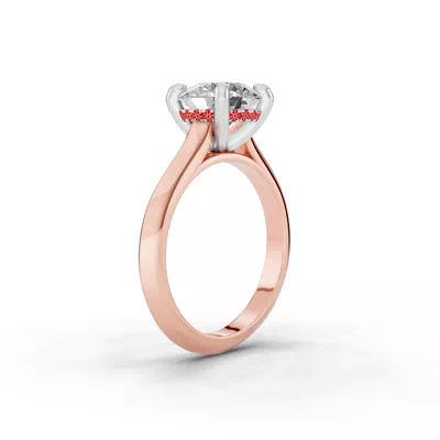 Signature Hearts & Arrows Hidden Halo Knife-Edge Cathedral Lab Engagement Ring