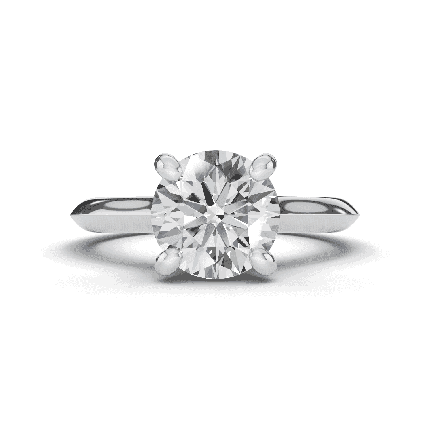 Signature Hearts & Arrows Hidden Halo Knife-Edge Cathedral Lab Engagement Ring