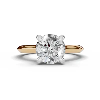 Signature Hearts & Arrows Hidden Halo Knife-Edge Cathedral Lab Engagement Ring