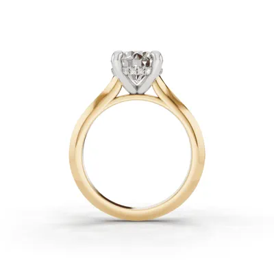 Signature Hearts & Arrows Hidden Halo Knife-Edge Cathedral Lab Engagement Ring