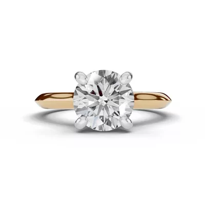 Signature Hearts & Arrows Hidden Halo Knife-Edge Cathedral Lab Engagement Ring