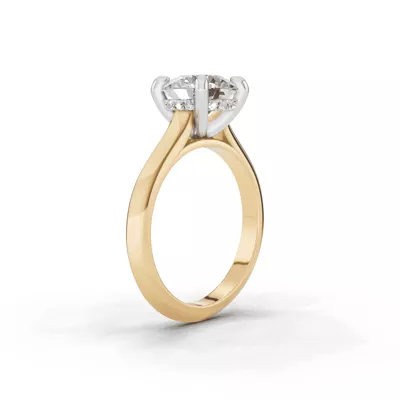 Signature Hearts & Arrows Hidden Halo Knife-Edge Cathedral Lab Engagement Ring