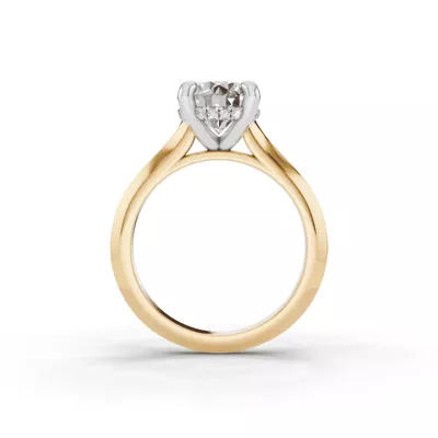 Signature Hearts & Arrows Hidden Halo Knife-Edge Cathedral Lab Engagement Ring