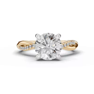 Signature Hearts & Arrows Pavé Twist Lab Engagement Ring