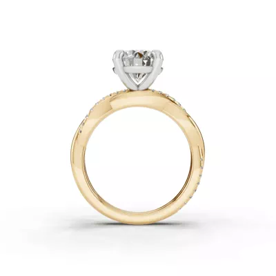 Signature Hearts & Arrows Pavé Twist Lab Engagement Ring