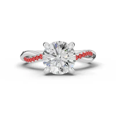 Signature Hearts & Arrows Pavé Twist Hidden Halo Lab Engagement Ring